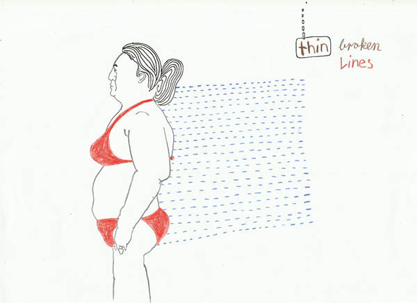 thin and broken lines, drawing by Jay Rechsteiner