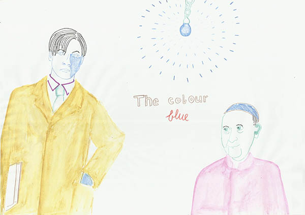 the colour blue, drawing by Jay Rechsteiner
