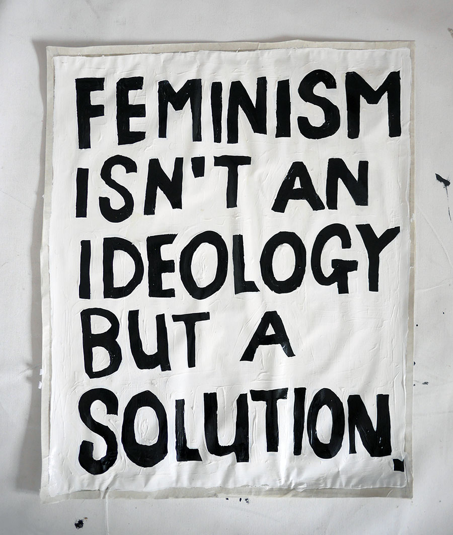 feminism isn't an ideolgy, but a solution.