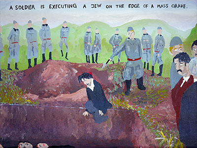 Bad Painting 102 by Jay Rechsteiner - nazi exectuing jews