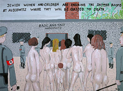 Bad Painting 105 by Jay Rechsteiner. Auschwitz-Birkenau