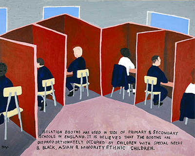 Bad Painting 114  isolation booths in UK schools by Jay Rechsteiner 