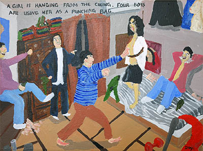 Bad Painting 130 by Jay Rechsteiner about the murder and torture of Junko Furuta