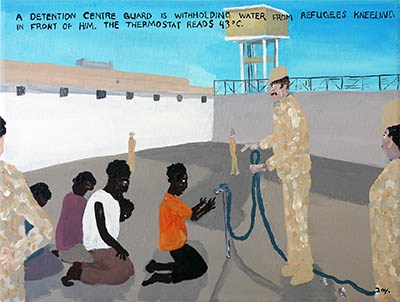 Bad Painting 152 by Jay Rechsteiner, Libya, detention centre