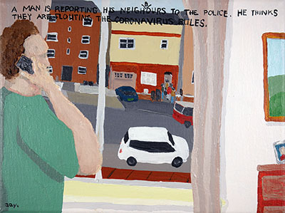 Bad Painting 198 by Jay Rechsteiner Report neighbours to police coronavirus rules