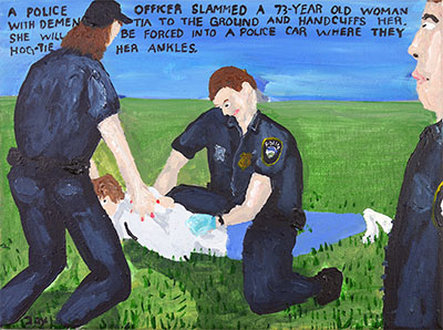 Bad Painting 216 by Jay Rechsteiner / Colorado Cops, 73 year old woman hog-tied