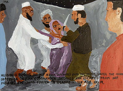 Bad Painting 218 by Jay Rechsteiner / Taliban in Afghanistan, Bibi Aisha Mohammadzai