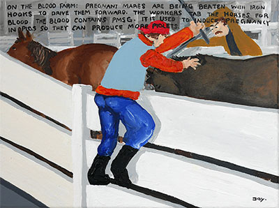 Bad Painting 221 by Jay Rechsteiner / blood farms in Uruguay and Argentina / PMSG