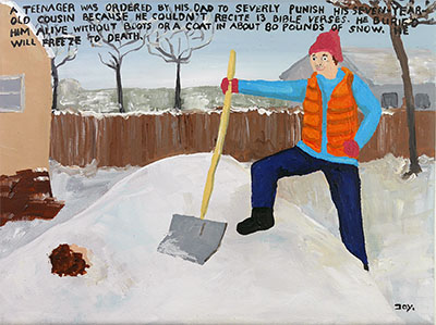Bad Painting 231 by Jay Rechsteiner - Damian Hauschultz, 17, of Mishicot, Wisconsin, killed Ethan