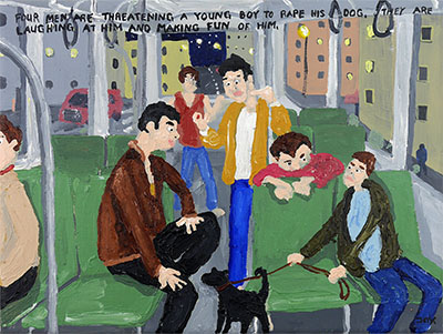 Bad Painting 232 by Jay Rechsteiner, Basel, Switzerland, sexual assault on dog