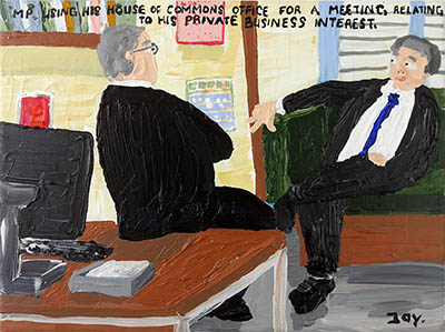 Bad Painting 247 by Jay Rechsteiner , Tories corruption, Owen Paterson, house of commons