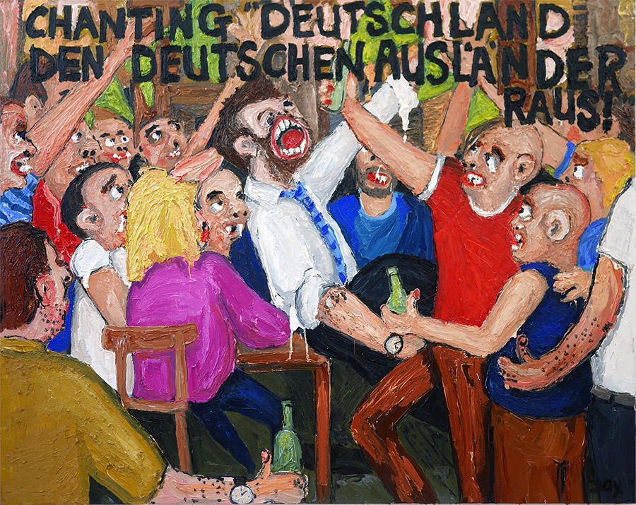 Bad Painting 383 by Jay Rechsteiner / AfD - Deutschland den Deutschen, Ausländer raus, racist German tourist, party 