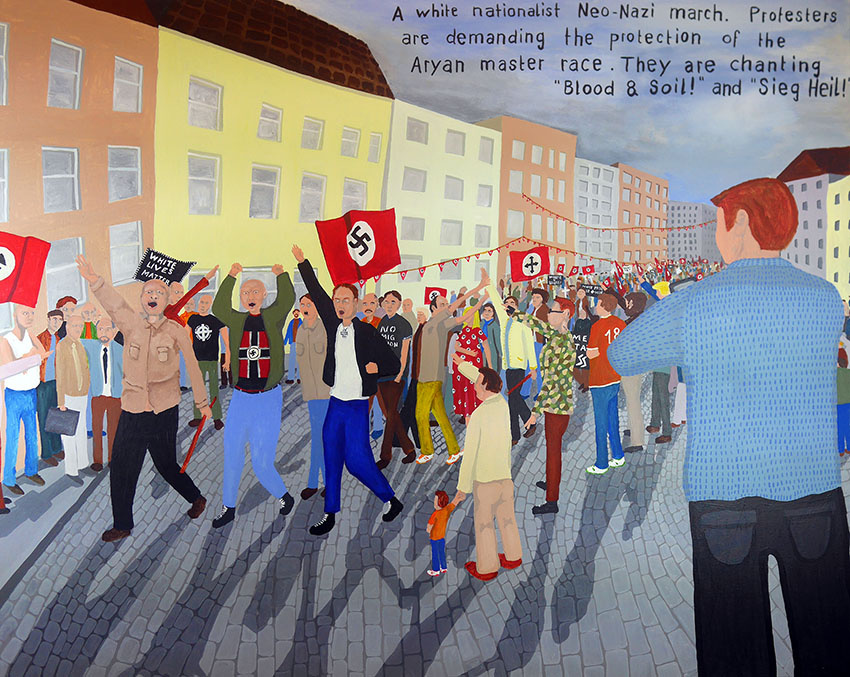 Bad Painting 67 by Jay Rechsteiner Neo-Nazi rally
