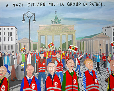 Then is Now Bad Painting by Jay Rechsteiner NPD schafft schutzzonen Berlin Brandenburger Tor